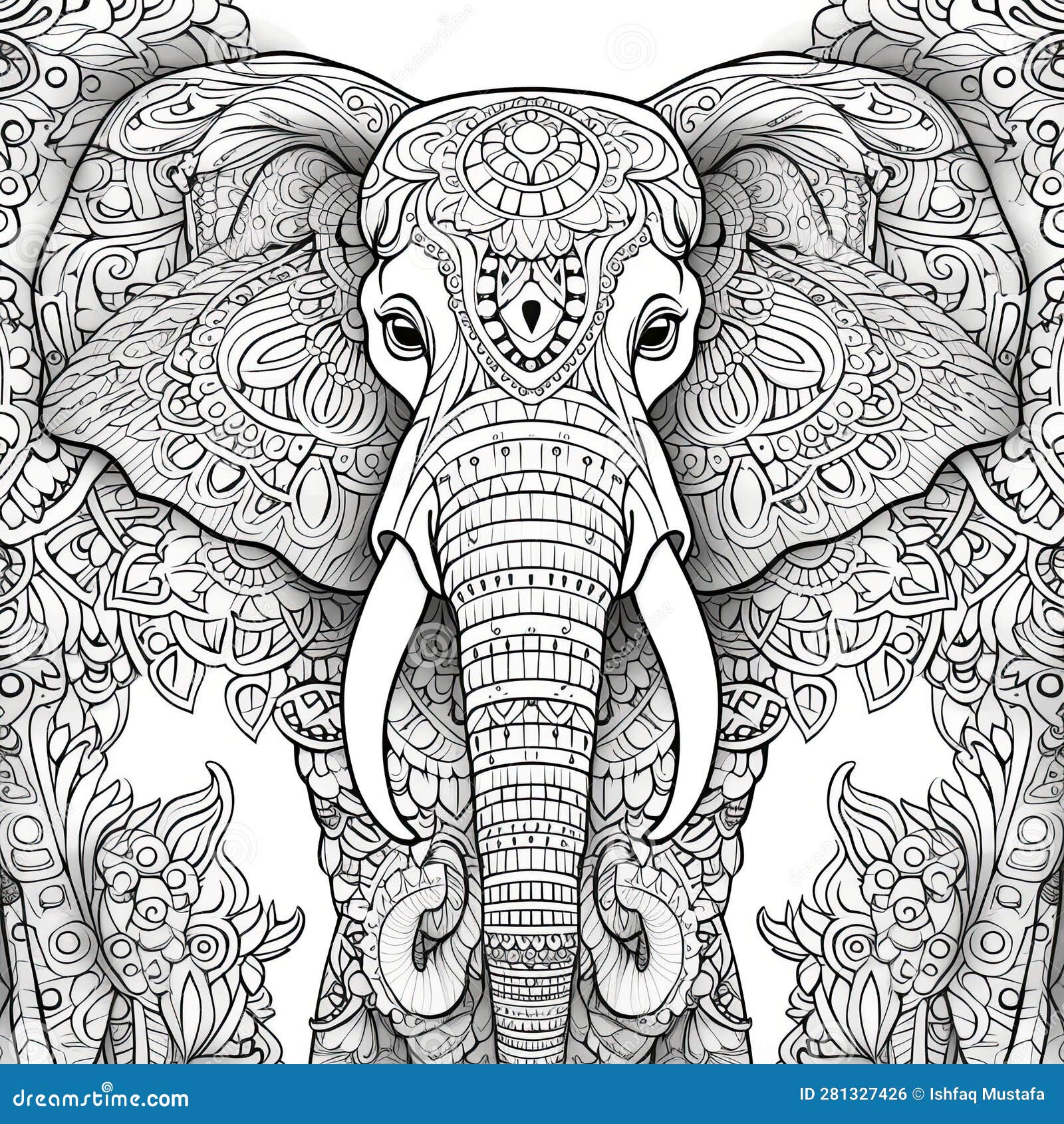 Mandala coloring pages for adult creativity and stress relief stock illustration