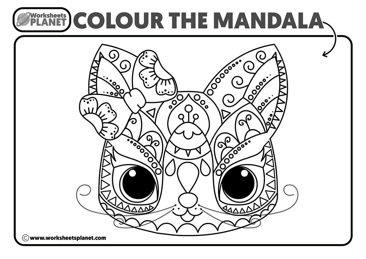 Easy mandala coloring pages for kids