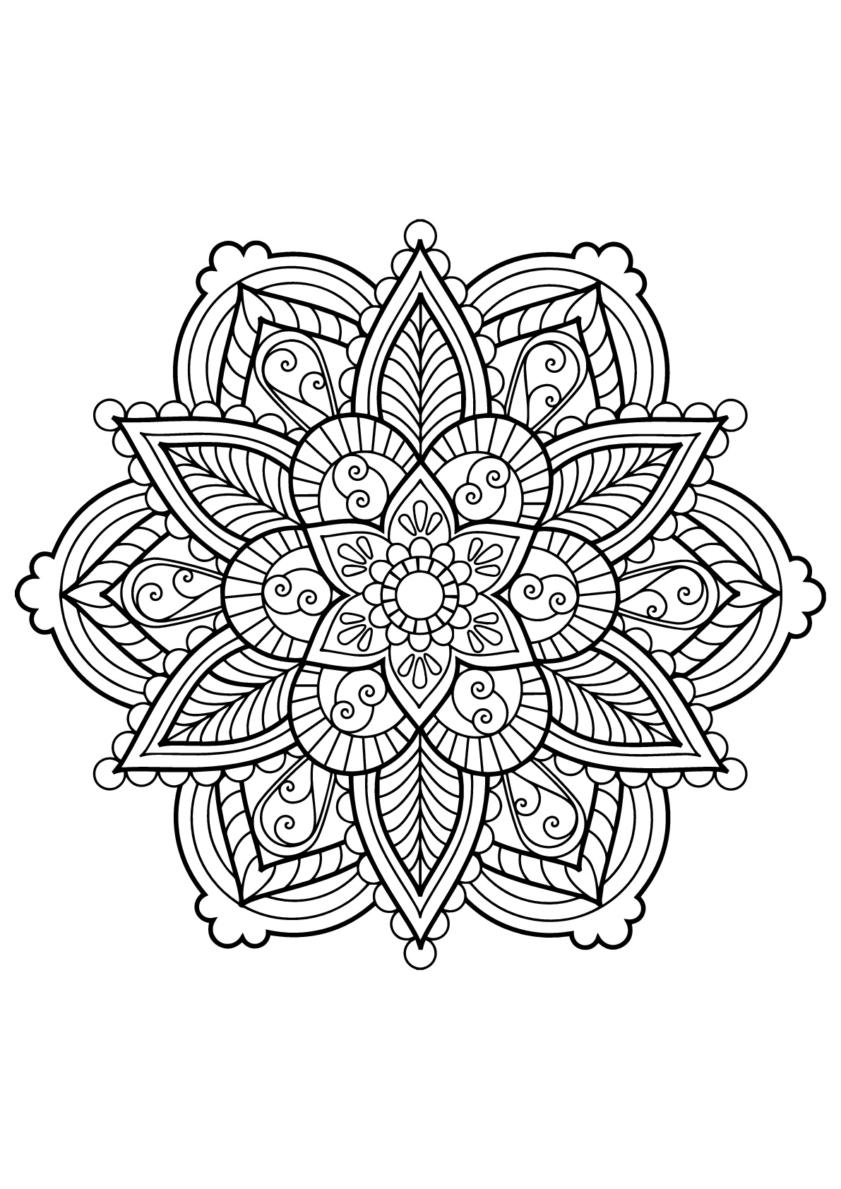 Mandala from free coloring books for adults