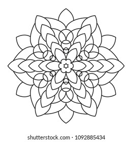 Easy basic mandala coloring book pages stock illustration