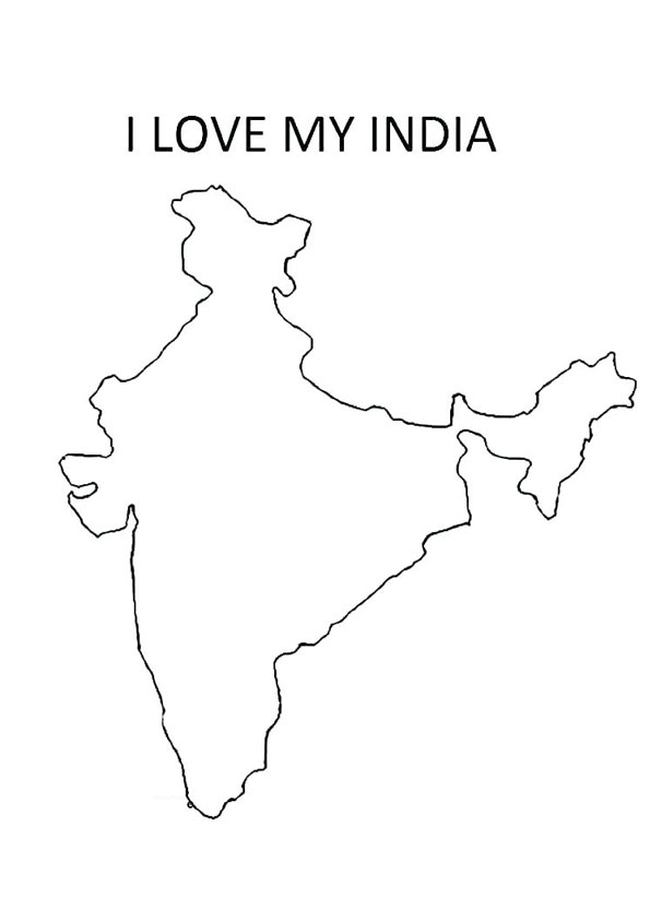 Coloring pages indian map coloring page