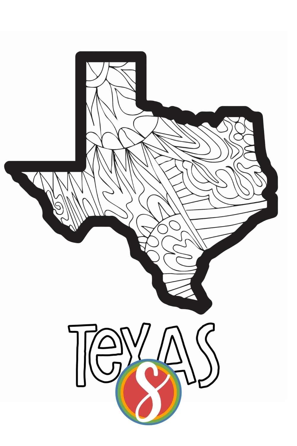 Free texas coloring pages â stevie doodles