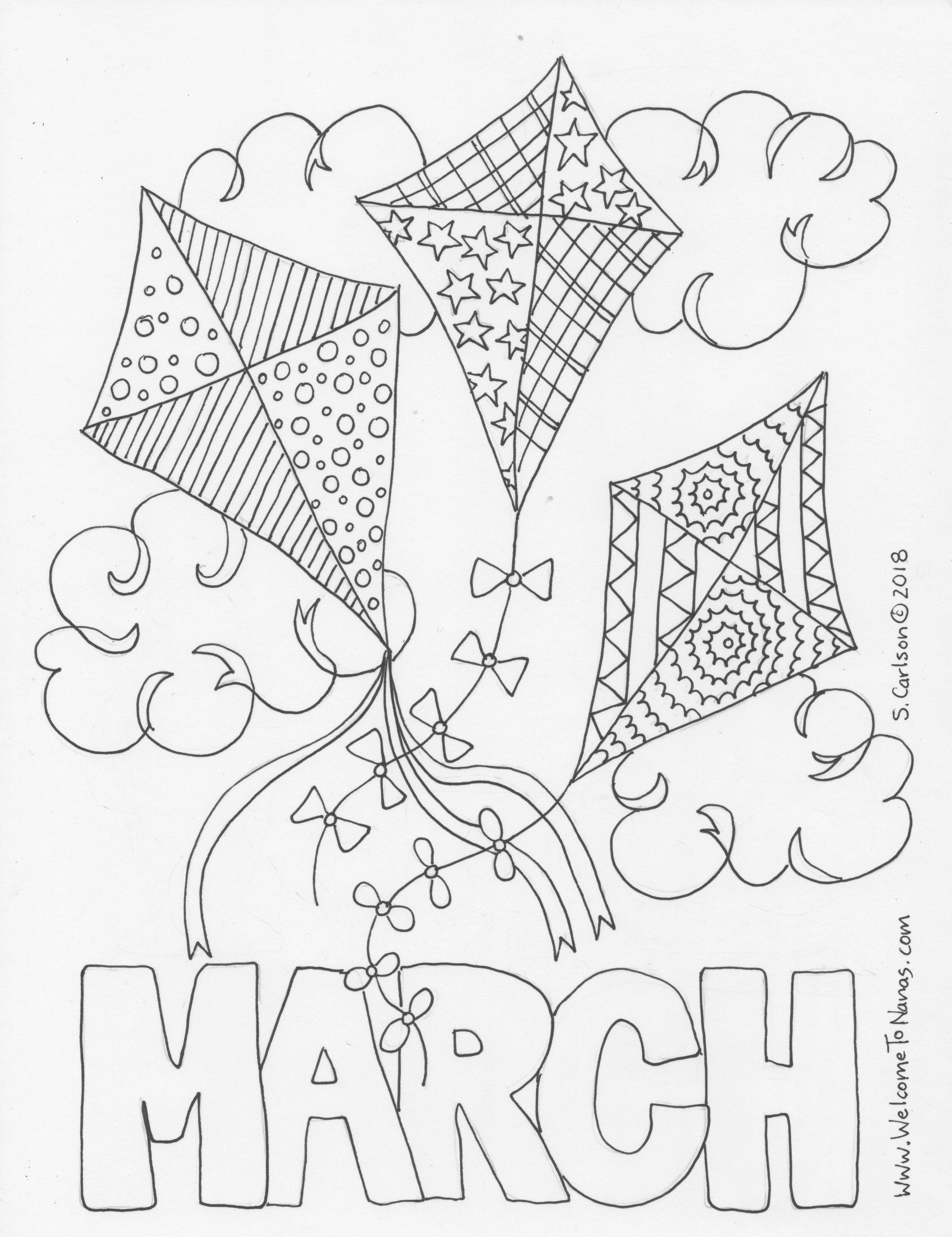 March coloring page