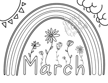 March coloring page by grace filled creations tpt