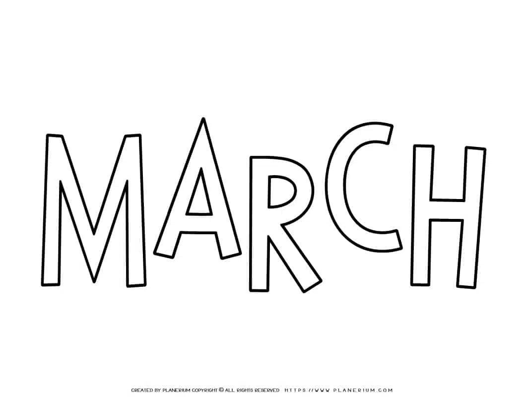 March coloring page