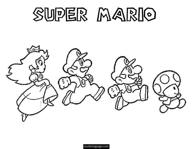 Fun super mario bros coloring pages