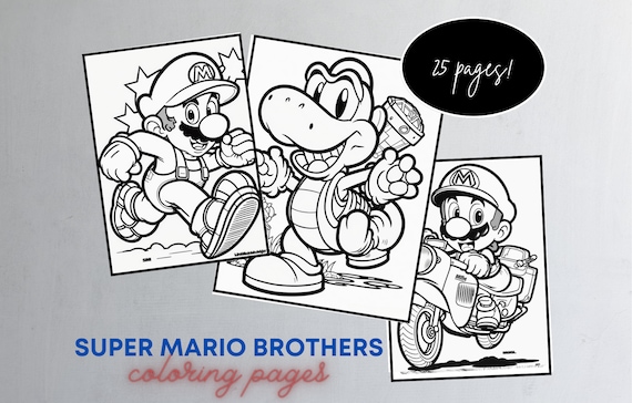 Super mario brothers coloring pages