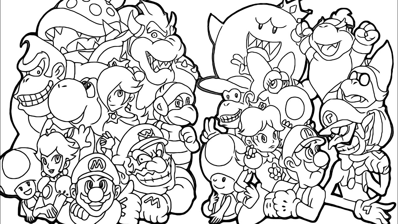 Agical coloring box super ario bros coloringpages