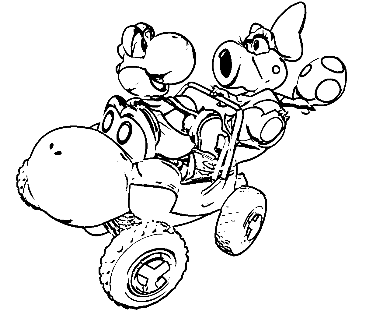 Yoshi mario kart coloring pages coloring pages coloring pages for kids mario kart