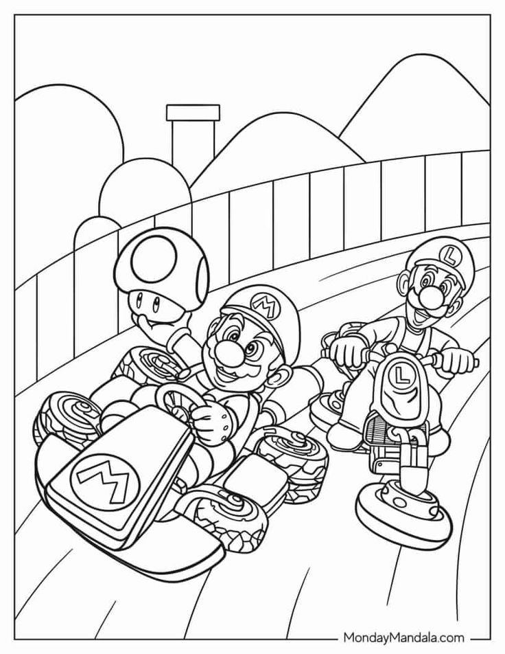 Mario kart coloring pages free pdf printables super mario coloring pages coloring pages mario coloring pages