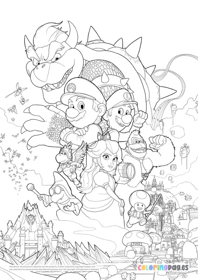 Super mario bros movie poster coloring page rmario super mario coloring pages coloring pages mario coloring pages