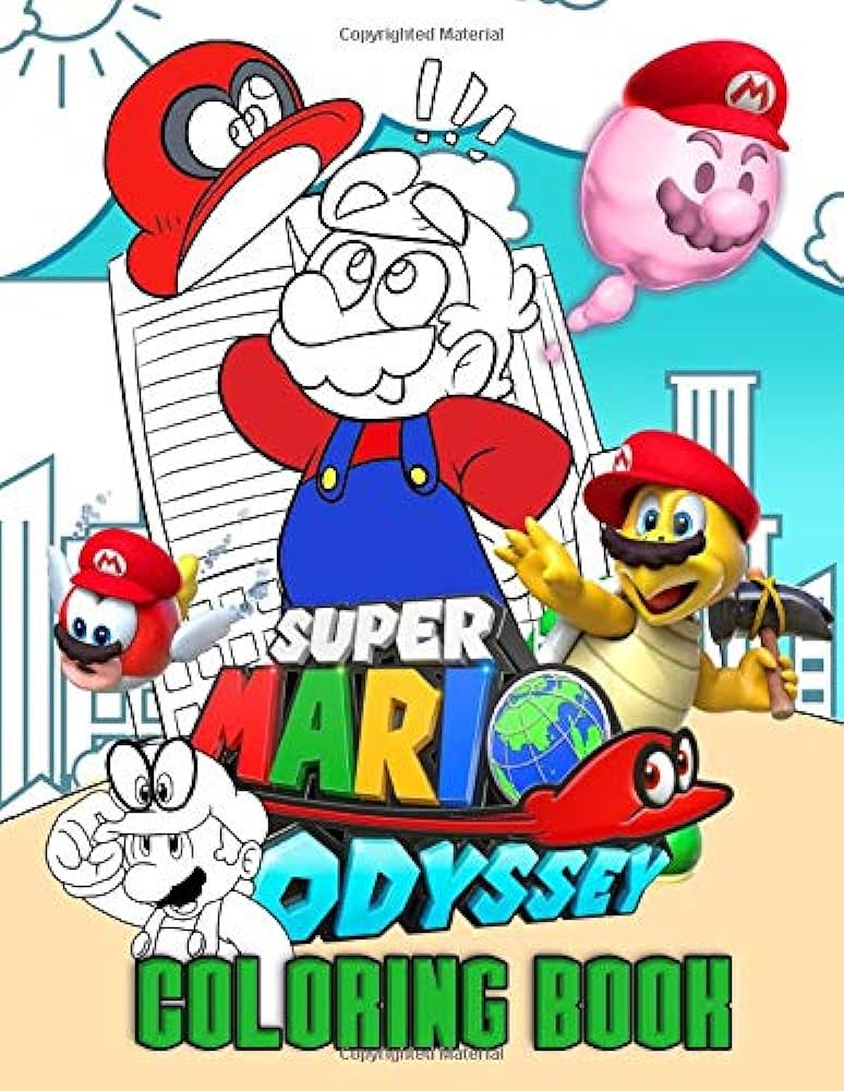 Mario odyssey coloring book nice mario odyssey coloring books for adult gifted adult colouring pages fun knight elis books