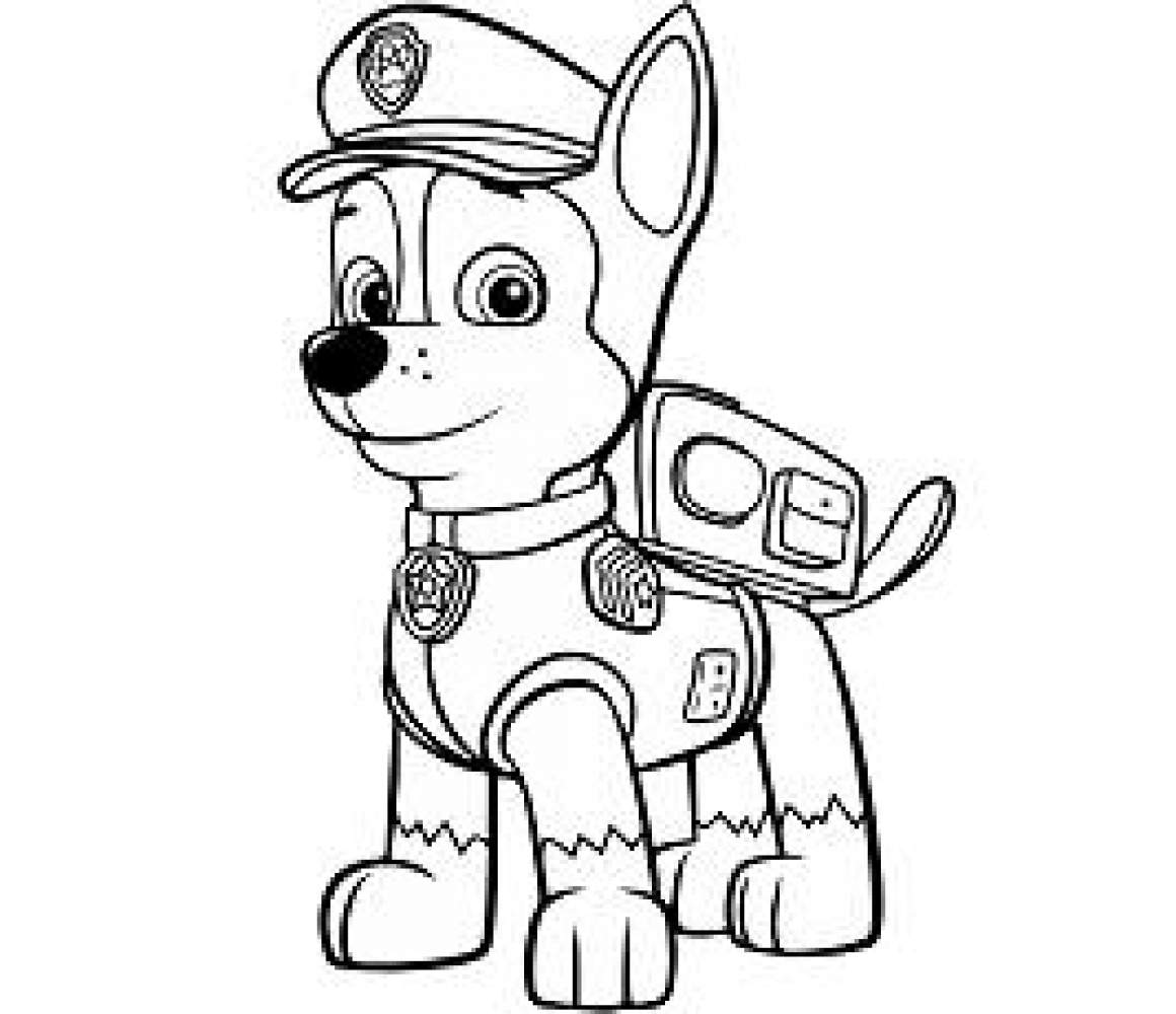 Marshall paw patrol coloring page