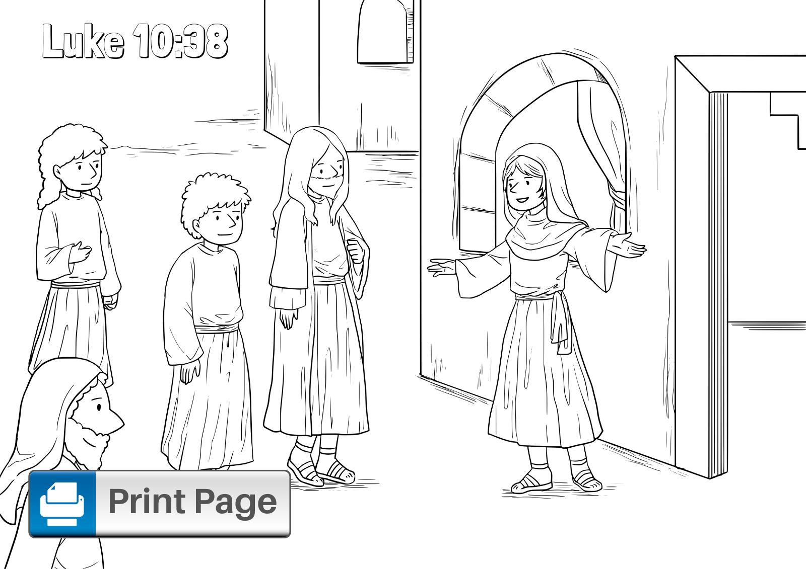 Free printable mary and martha coloring pages for kids â connectus