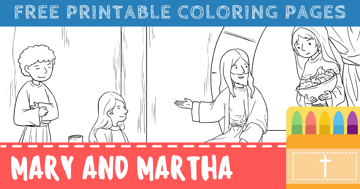 Free printable mary and martha coloring pages for kids â connectus