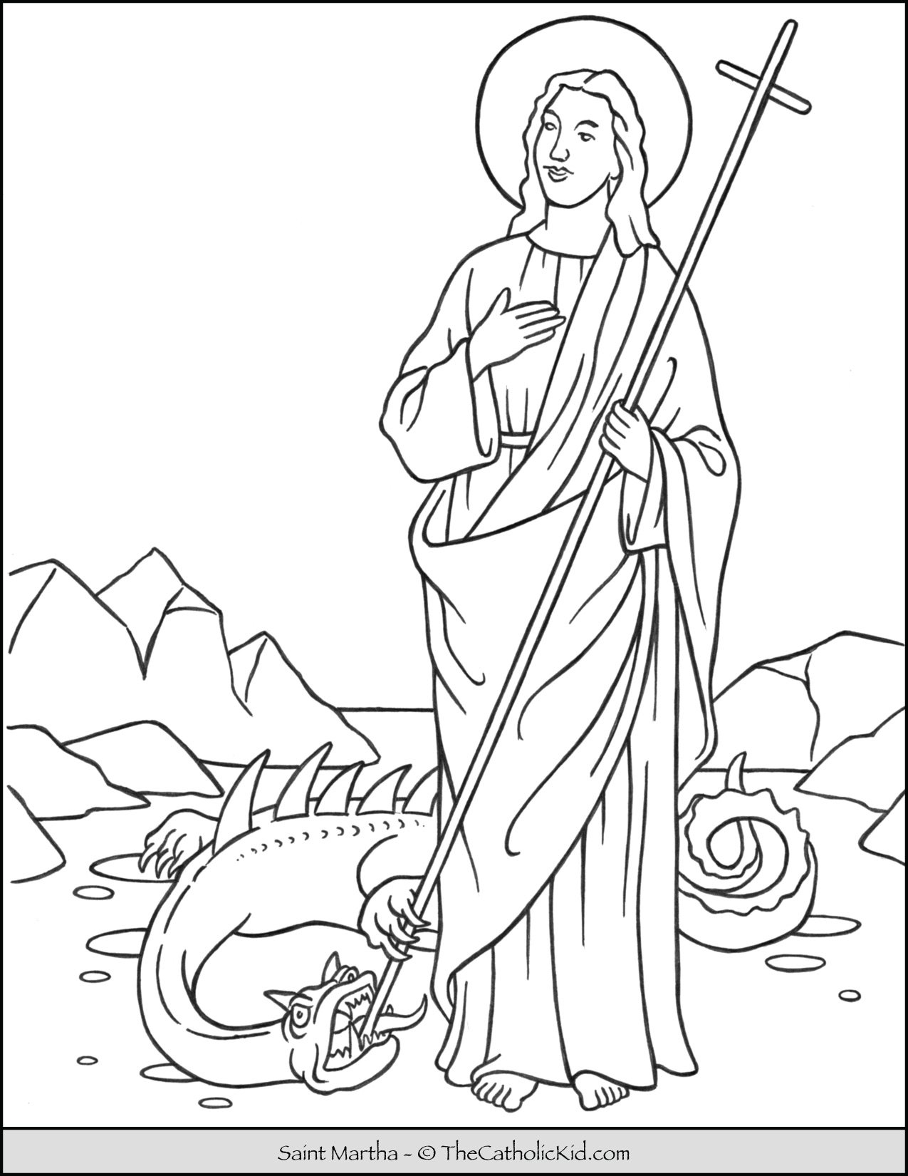 Saint martha coloring page