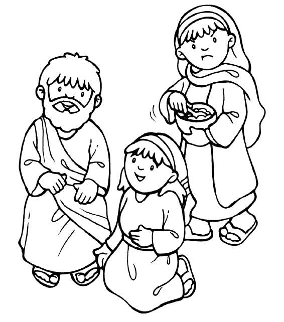 Mary and martha coloring page