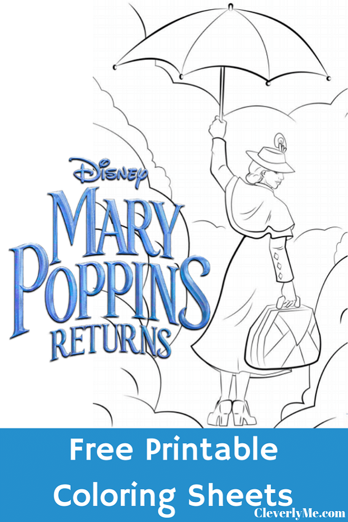 Mary poppins returns printable coloring sheets cleverly me