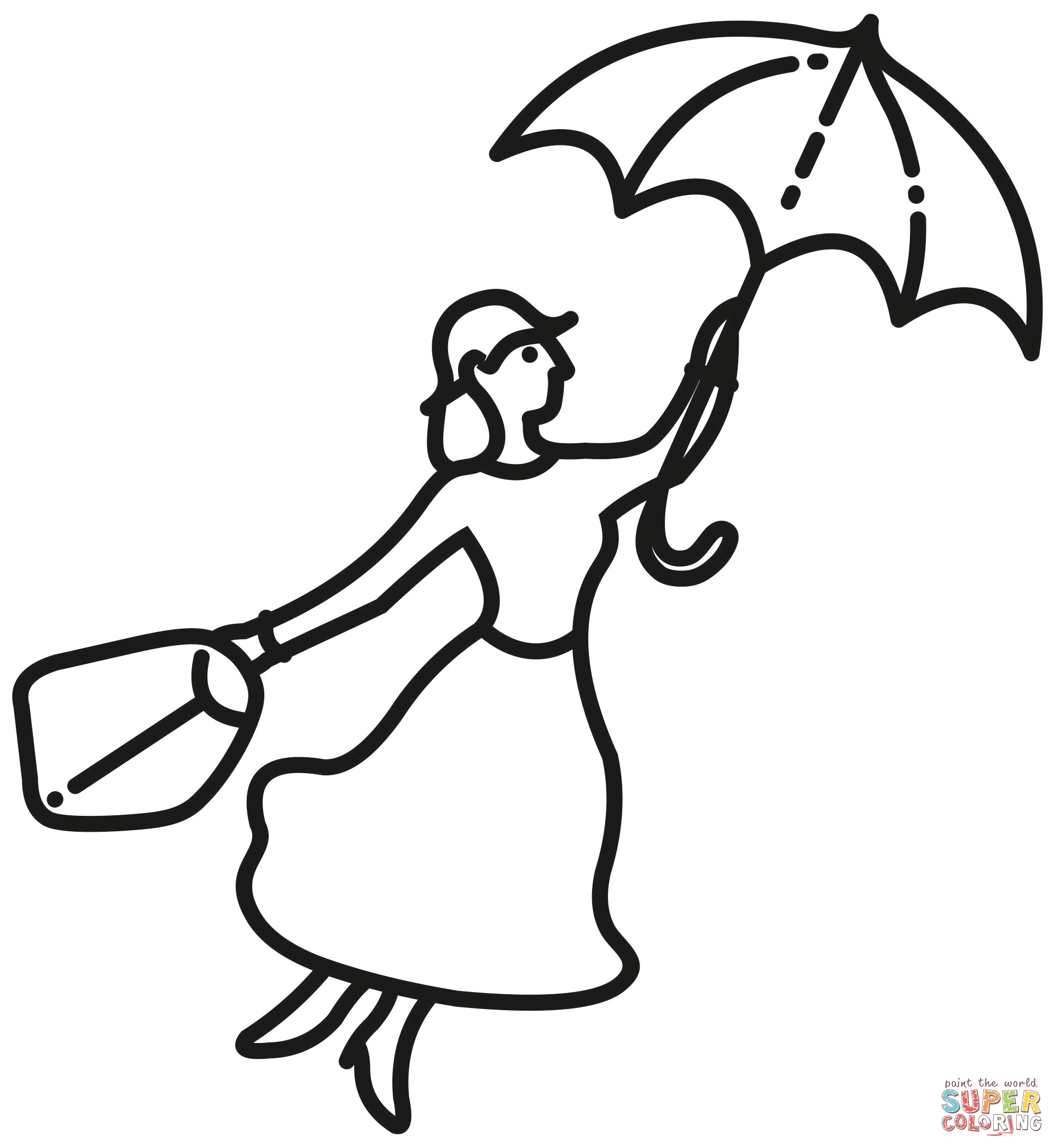 Mary poppins coloring page free printable coloring pages