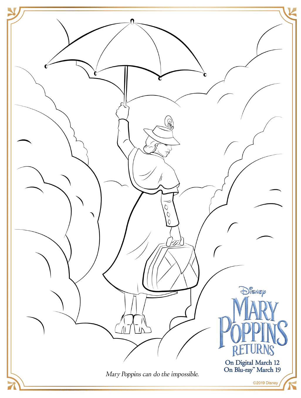 Mary poppins coloring pages