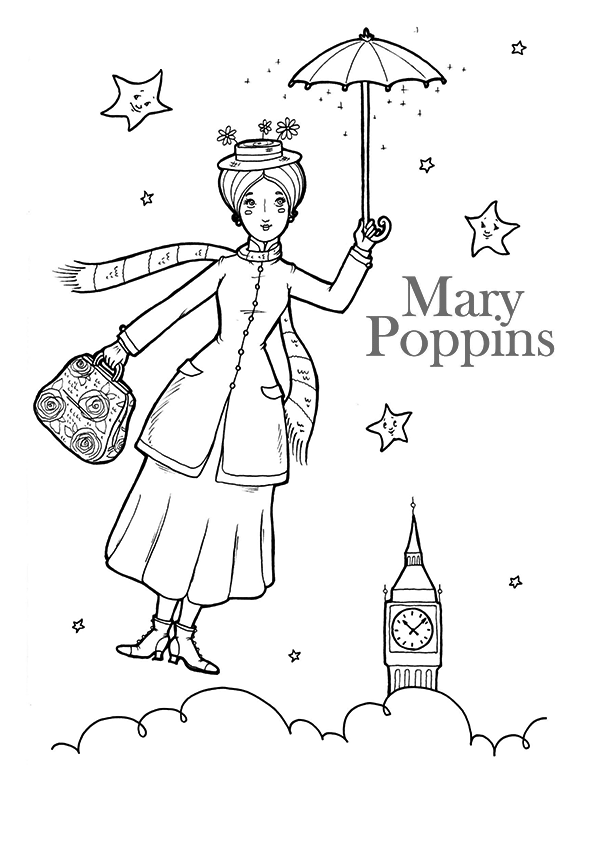 Mary poppins coloring pages