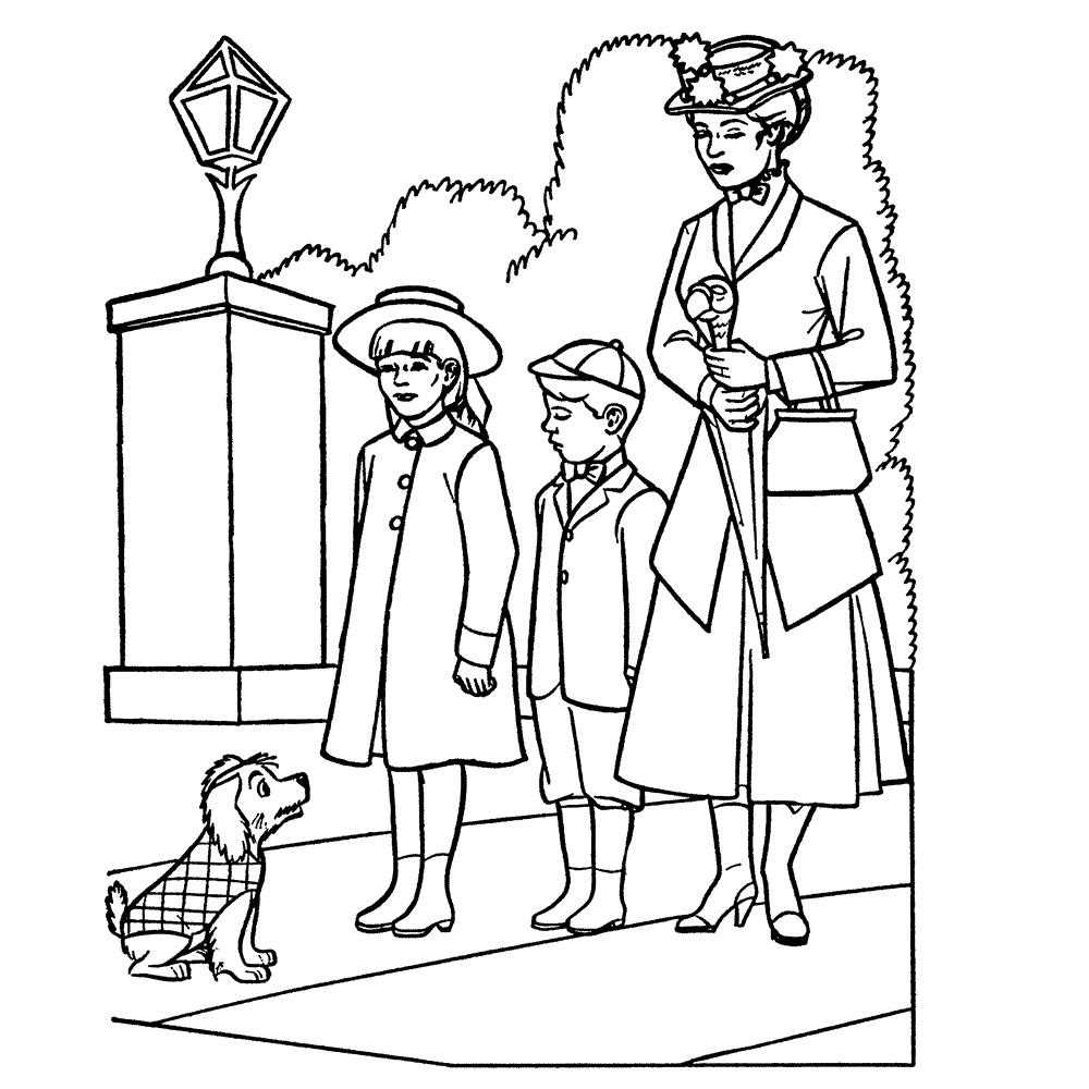 Mary poppins coloring pages