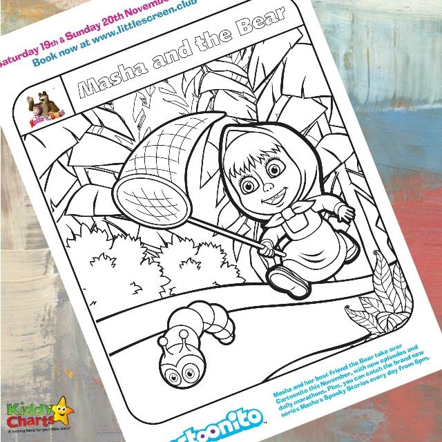 Masha and the bear colouring sheet masha activity sheet