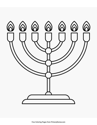 Menorah coloring page â free printable pdf from