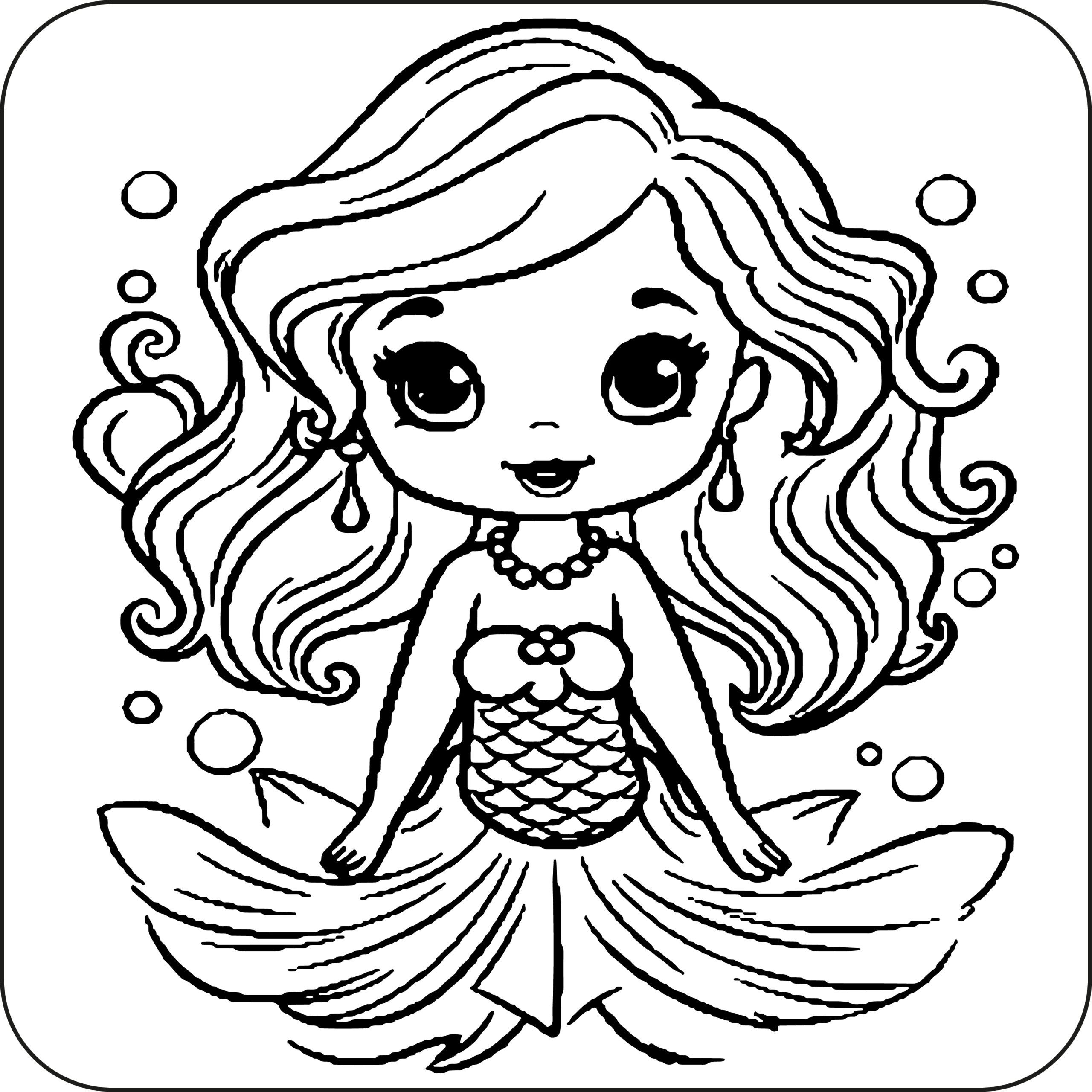 Cute mermaid coloring pages for kids made by teachers