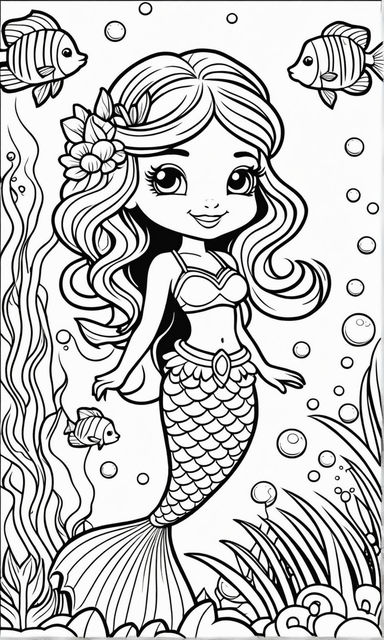 Mermaid coloring pages