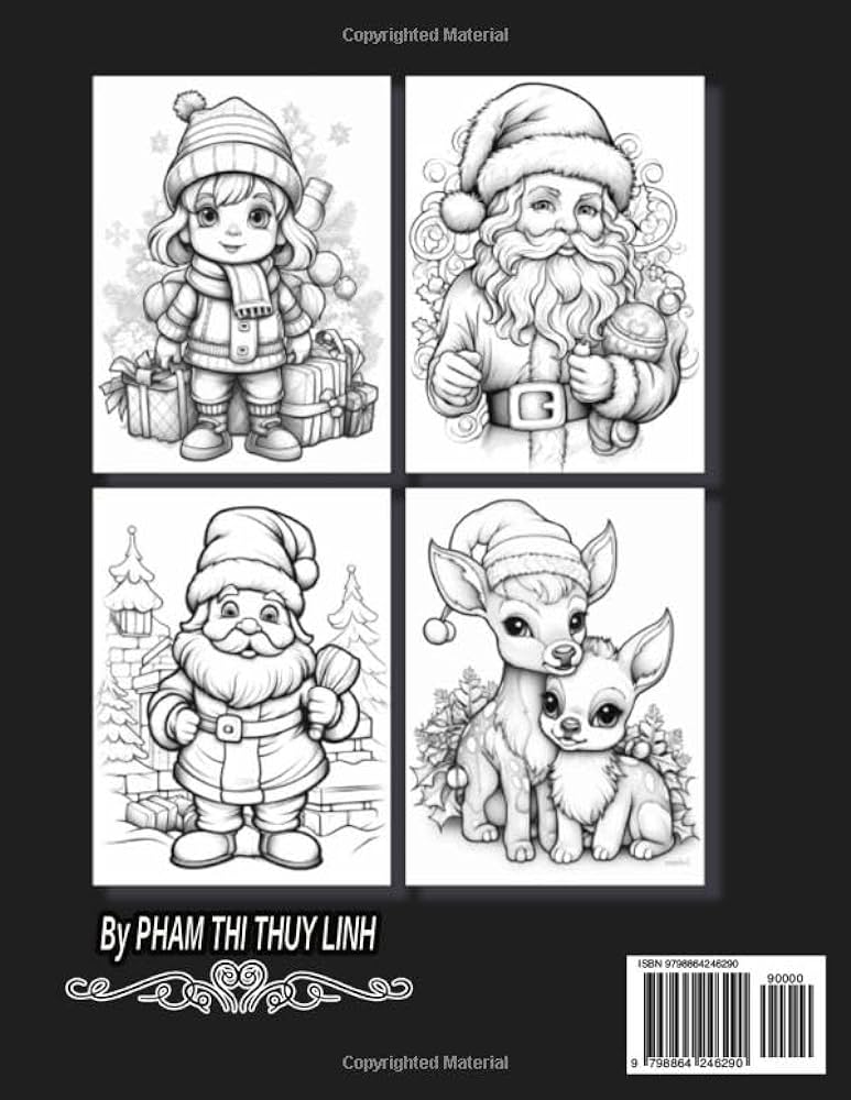 Large print merry christmas coloring book for adults christmas holiday relaxing coloring book for women men and seniors