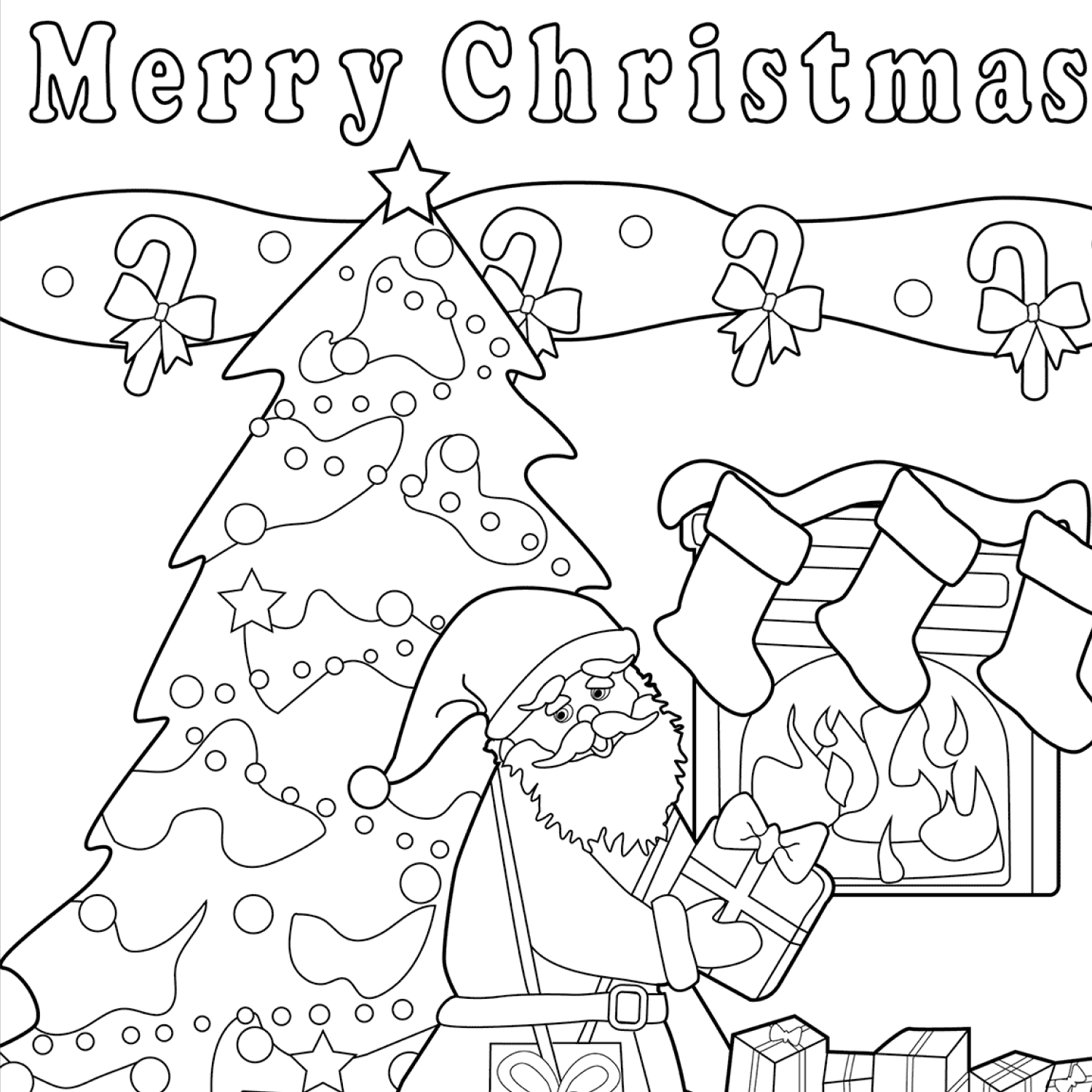 Merry christmas free coloring page â