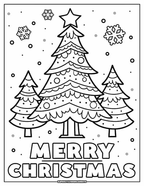 Merry christmas coloring pages