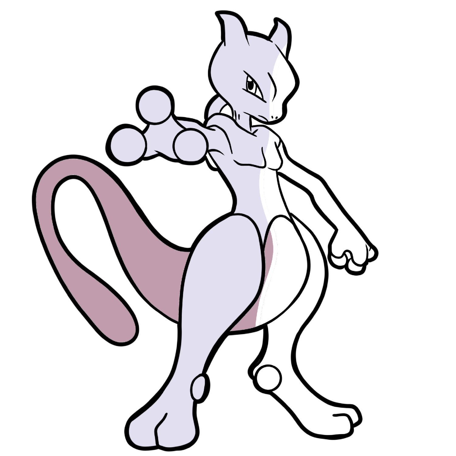 Mewtwo coloring page