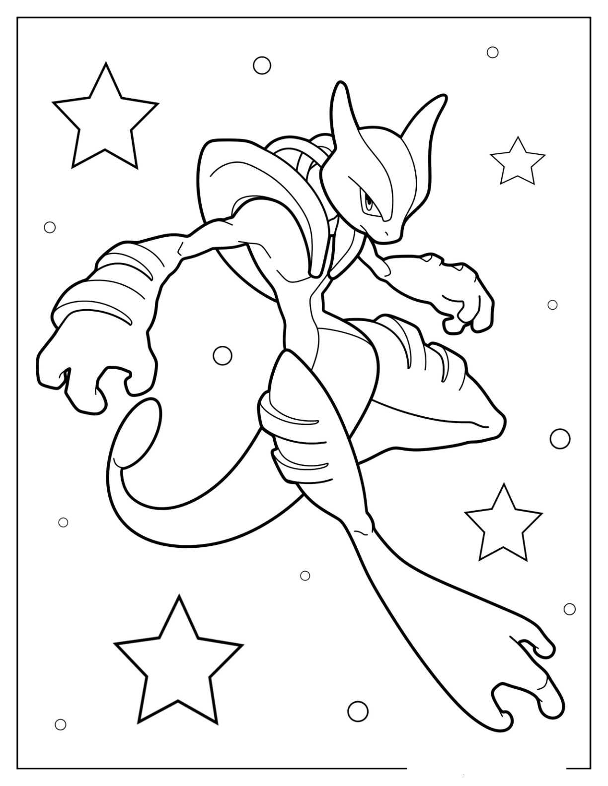 Mewtwo coloring pages by coloringpageswk on