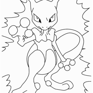 Mewtwo coloring pages printable for free download