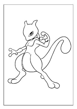 Engage kids with printable mewtwo coloring adventures in pokãmon world