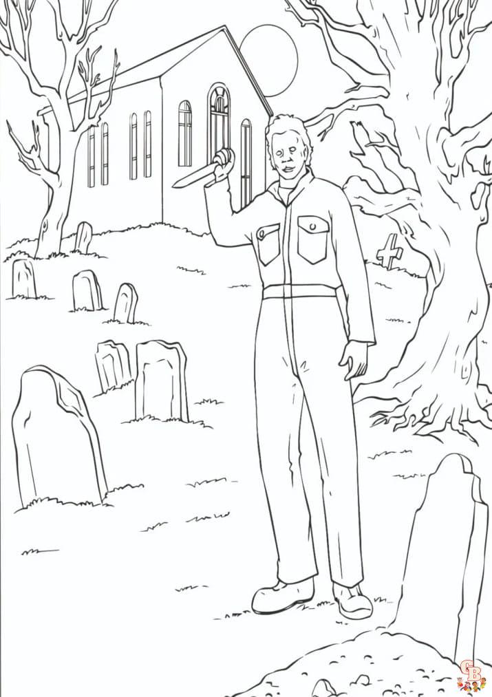 Printable michael myers coloring pages free for kids and adults