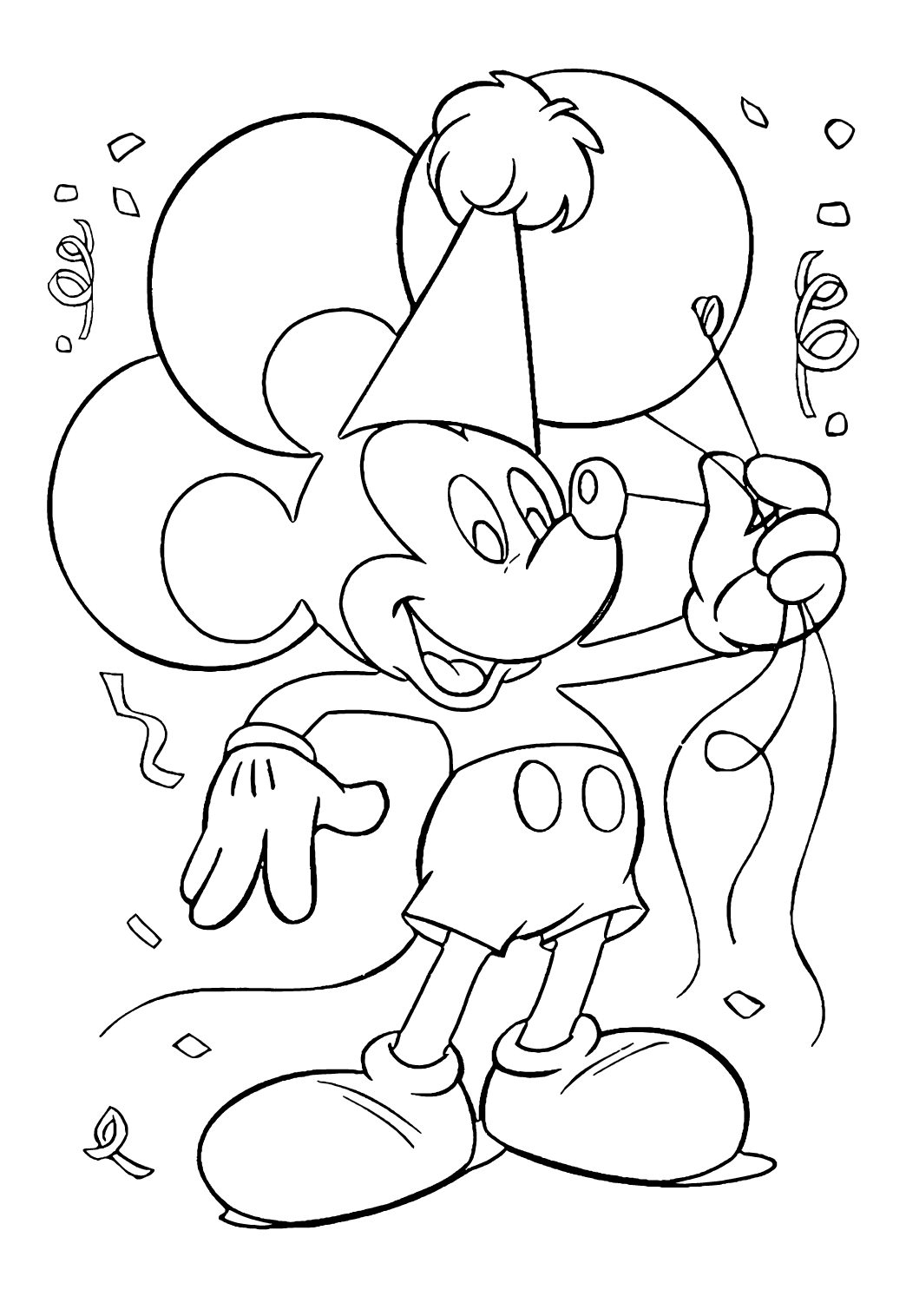 Free printable disney mickey mouse coloring page for adults and kids