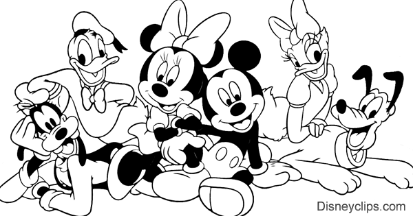 Mickey mouse friends coloring pages