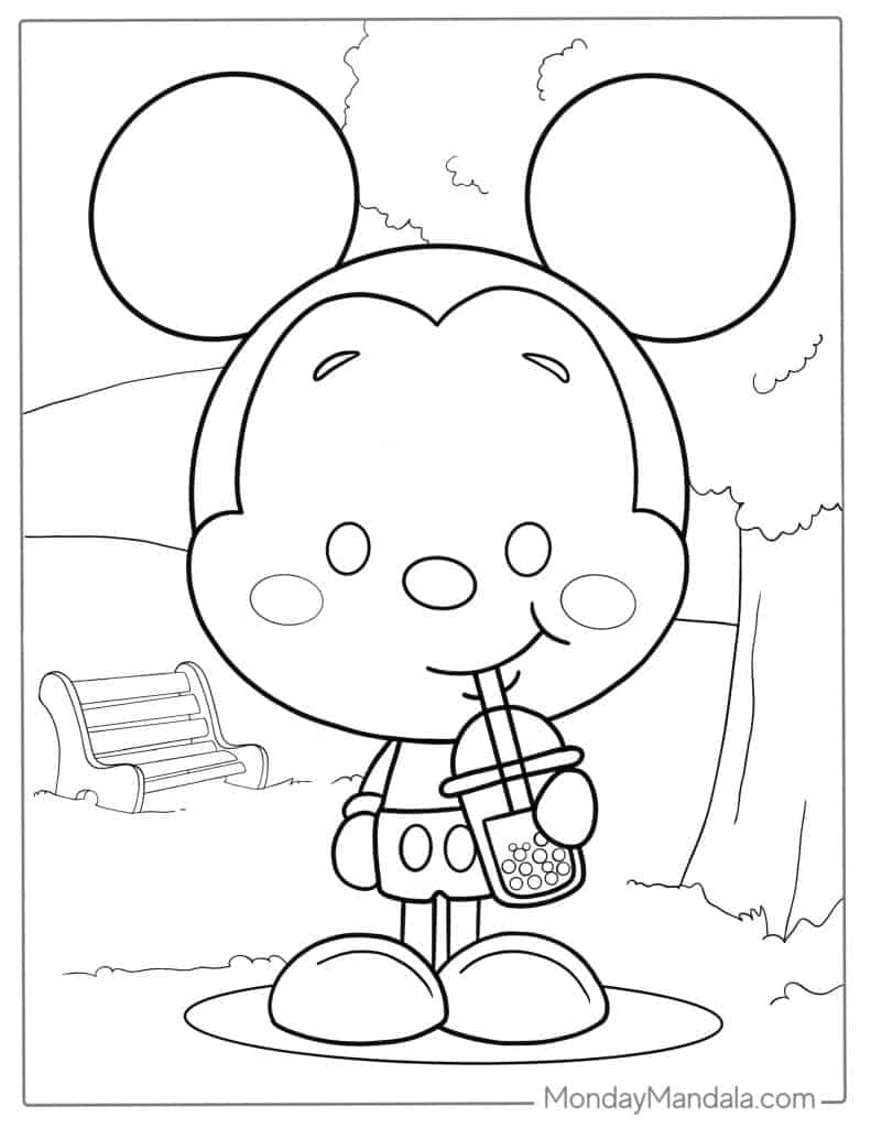 Mickey mouse coloring pages free pdf printables