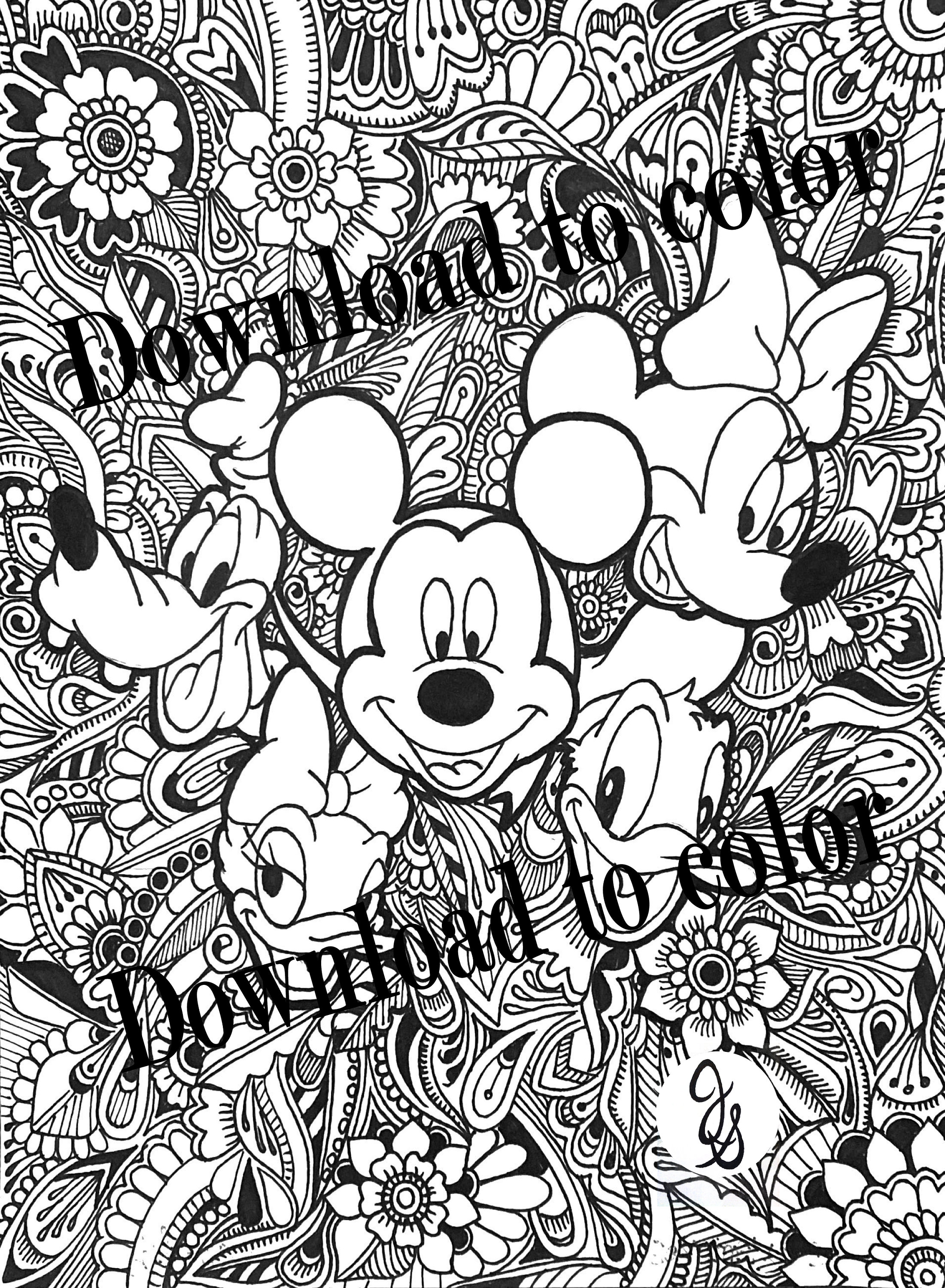 Mickey and friends coloring page