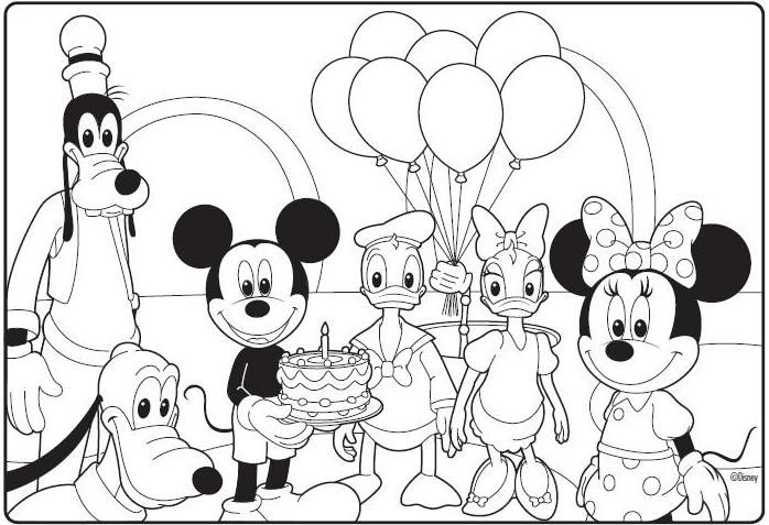 Mickey mouse clubhouse birthday coloring page mickey mouse coloring pages birthday coloring pages mickey coloring pages