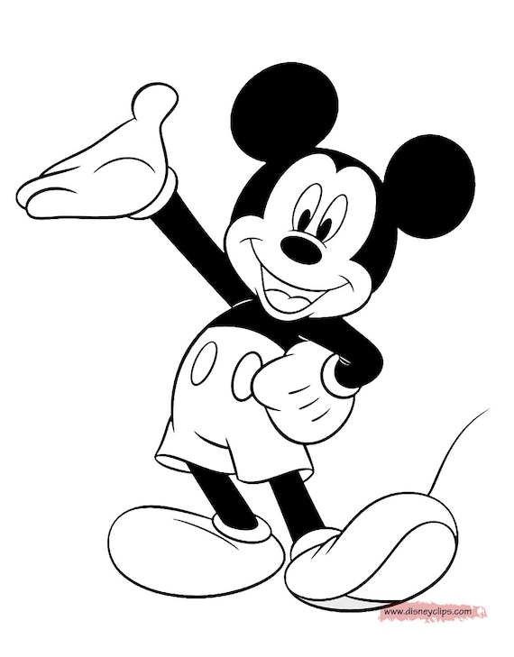 Page mickey mouse coloring book