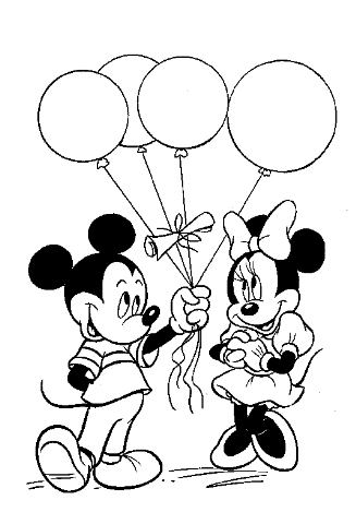 Mickey mouse birthday coloring page