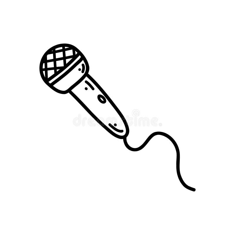 Microphone coloring page stock illustrations â microphone coloring page stock illustrations vectors clipart