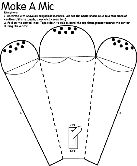 Make a mic coloring page