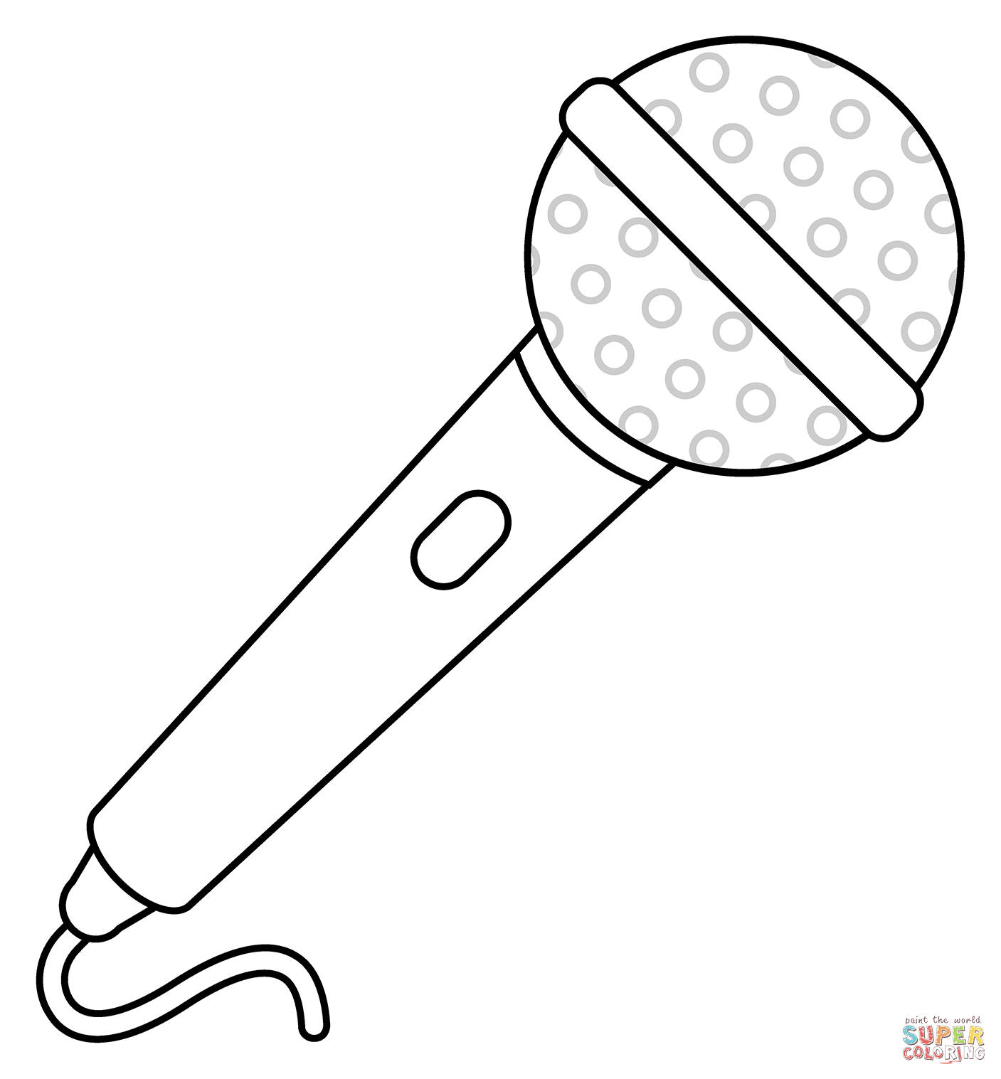 Microphone emoji coloring page free printable coloring pages