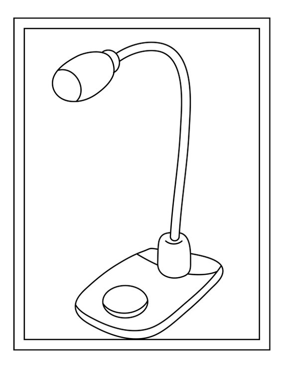 Printable microphone coloring pages instant download