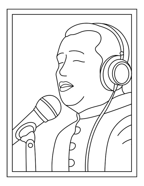 Microphones printable coloring pages